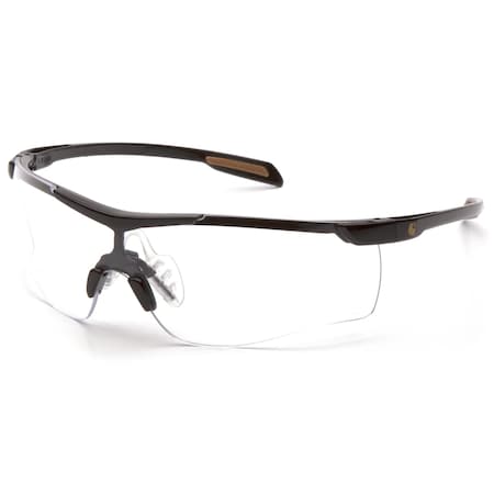 Carhartt Cayce, Safety Glasses, Anti-Fog, clear Lens, Black Frame CHB910ST